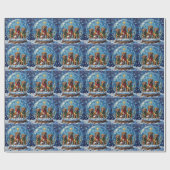 Bullmastiff Christmas Magical Snow Globe Holiday Cadeaupapier (Vlak)