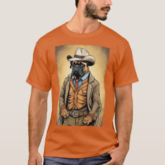 Bullmastiff cowboy t-shirt