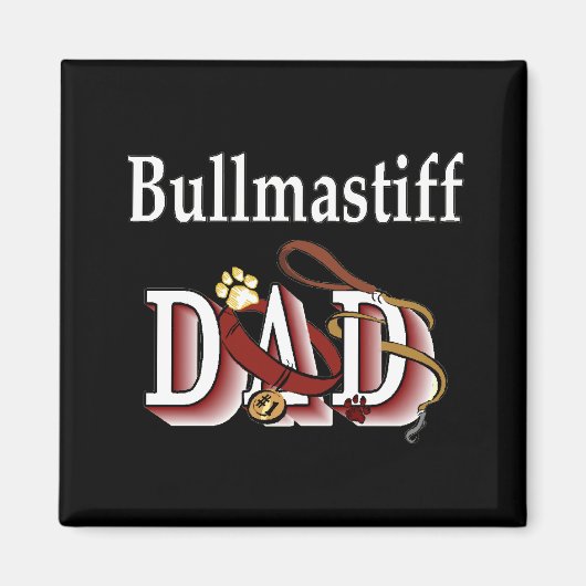bullmastiff dad Magnet (Voorkant)