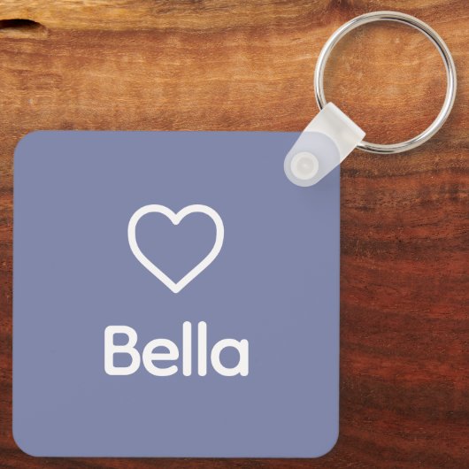 Bullmastiff Dog Aangepaste naam Regenboog Art Memo Sleutelhanger (Achterkant)