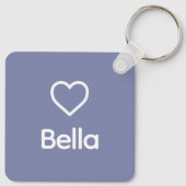 Bullmastiff Dog Aangepaste naam Regenboog Art Memo Sleutelhanger (Achterkant)