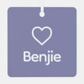 Bullmastiff Dog Aangepaste naam Regenboog Memorial Metalen Ornament (Achterkant)