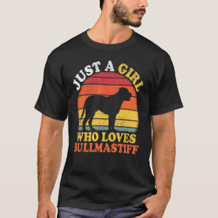 Bullmastiff Dog  alleen een meisje dat van Bull ho T-shirt
