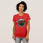 Bullmastiff Dog Christmas Pet Xmas T-shirt (Voorkant volledig)