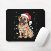 Bullmastiff Dog Christmas Tree Lights Dogs Xmas Pa Muismat (Met muis)