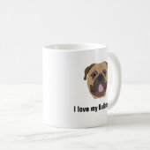 Bullmastiff Dog Coffee Mok - Ik hou van mijn Bullm (Voorkant rechts)