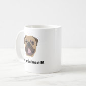 Bullmastiff Dog Coffee Mok - Ik hou van mijn Bullm (Voorkant links)
