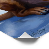 Bullmastiff Dog Guardian of Christmas Manor Art Perfect Poster (Hoek)