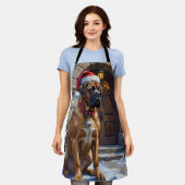 Bullmastiff Dog Guardian of Christmas Manor Art Schort (Gedragen)