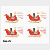 Bullmastiff Dog kerstkledij Rechthoekige Sticker (Vel)