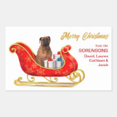 Bullmastiff Dog kerstkledij Rechthoekige Sticker (Voorkant)