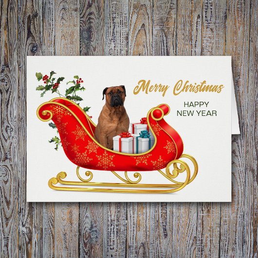 Bullmastiff Dog-kerstklepkaart