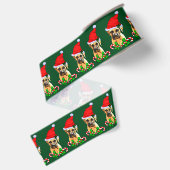 Bullmastiff Dog Kerstmis Grosgrain Lint (Achterkant)