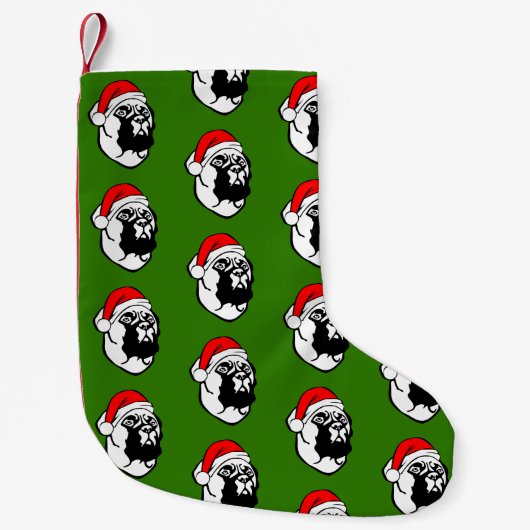 Bullmastiff Dog met kerstkerstkerstkerstkerstkerst Kleine Kerstsok (Voorkant)