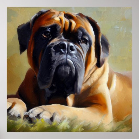 Bullmastiff Dog Poster (Voorkant)
