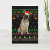 Bullmastiff Dog Ugly Christmas Sweaters Holiday Sa Kaart (Voorkant)