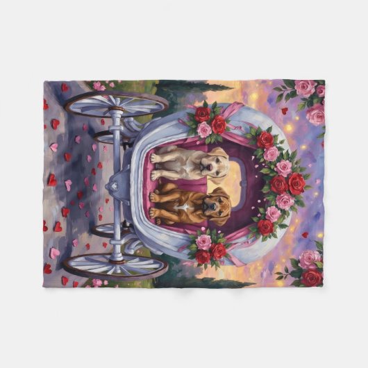 Bullmastiff Dog Valentine's Day  Fleece Deken (Voorkant (Horizontaal))