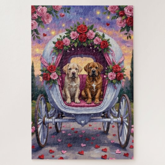 Bullmastiff Dog Valentine's Day Legpuzzel (Verticaal)