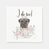 Bullmastiff Dog Wedding Cocktail Napkins Servet (Voorkant)