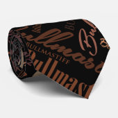 Bullmastiff Dog Word Art-patroon Stropdas (Opgerold)