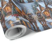 Bullmastiff Dogs Christmas Snow Holiday  Cadeaupapier (Rol Hoek)