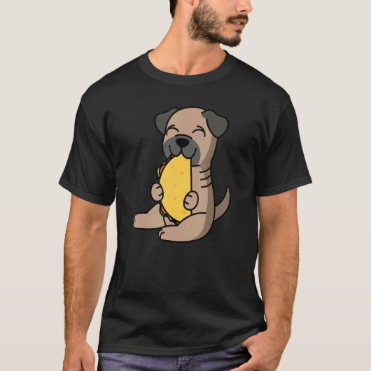 Bullmastiff Eating a Taco Dog T-shirt (Voorkant)