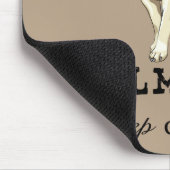 Bullmastiff "eet slaapdrool repeat" Mousepad Muismat (Hoek)