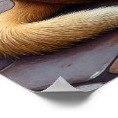 Bullmastiff Fireplace with Christmas Lights Poster (Hoek)