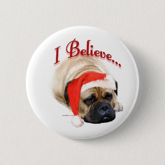 Bullmastiff geloof ik - Button (Voorkant)