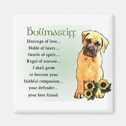 Bullmastiff Gifts Magneet (Voorkant)
