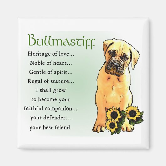 Bullmastiff Gifts Magneet (Voorkant)