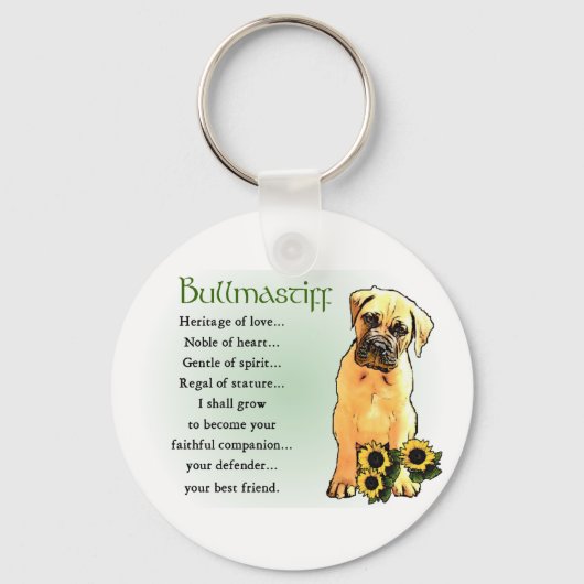 Bullmastiff Gifts Sleutelhanger (Voorkant)