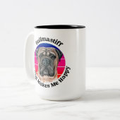Bullmastiff grappige quote Two-Tone Coffee Mok (Voorkant links)