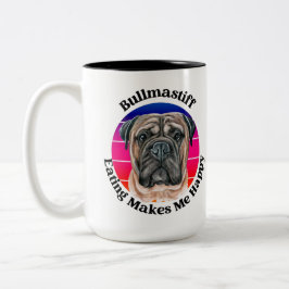 Bullmastiff grappige quote Two-Tone Coffee Mok