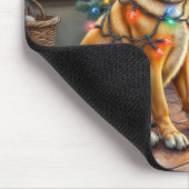Bullmastiff Haard met Kerstverlichting Muismat (Hoek)