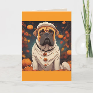 Bullmastiff Halloween kaart