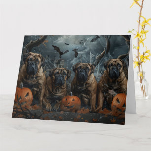 Bullmastiff Halloween Nacht Doggy Delight Kaart