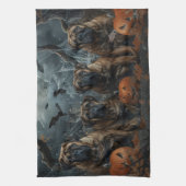 Bullmastiff Halloween Nacht Doggy Delight Theedoek (Verticaal)