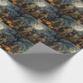 Bullmastiff Halloween Spoken Cadeaupapier (Hoek)