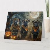 Bullmastiff Halloween Spokenkelig Kaart (Voorkant)