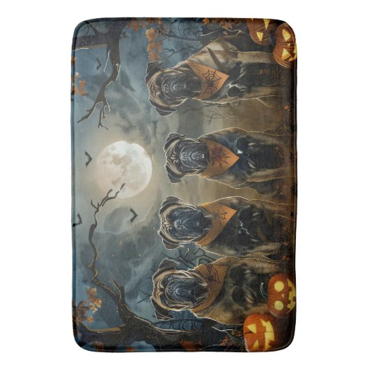 Bullmastiff Halloween Spooky Badmat (Voorkant Verticaal)