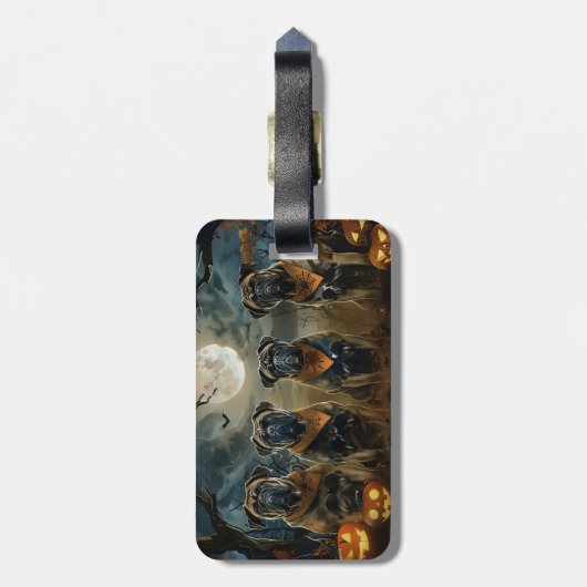 Bullmastiff Halloween Spooky Bagagelabel (Achterkant verticaal)