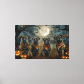 Bullmastiff Halloween Spooky Canvas Afdruk (Voorkant)
