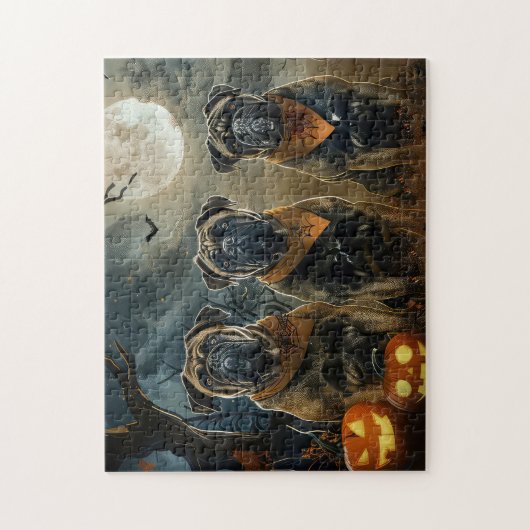 Bullmastiff Halloween Spooky Legpuzzel (Verticaal)