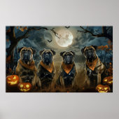 Bullmastiff Halloween Spooky Poster (Voorkant)