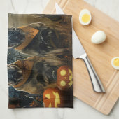 Bullmastiff Halloween Spooky Theedoek (Quarter Fold)