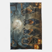 Bullmastiff Halloween Spooky Theedoek (Verticaal)