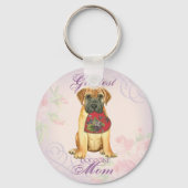 Bullmastiff Heart Mam Sleutelhanger (Voorkant)
