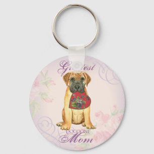 Bullmastiff Heart Mam Sleutelhanger