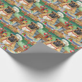 Bullmastiff Holiday Baking: Feestelijke Kerst Cadeaupapier (Hoek)